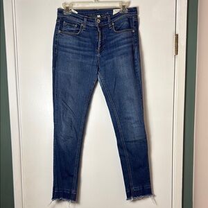 rag & bone JEAN - Ankle Skinny with Raw Frayed Hem in Blair - Size 26
